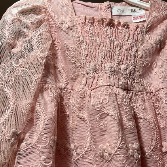 Zara embroidered tulle dress for baby girl, Size 18-24 months, Like new . - Picture 5 of 7